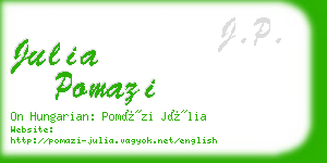 julia pomazi business card